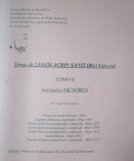 Temas de legislación sanitaria especial