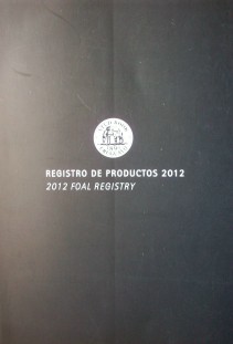 Registro de productos 2012