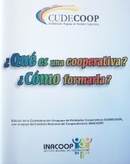 ¿Qué es una cooperativa? : ¿cómo formarla?