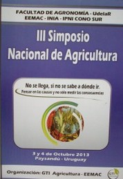 Simposio nacional de agricultura (3º)