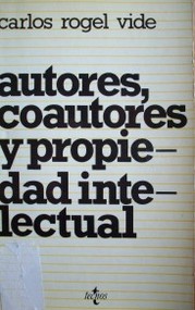 Autores, coautores y propiedad intelectual