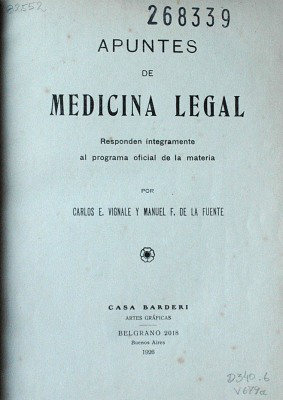 Apuntes de Medicina Legal