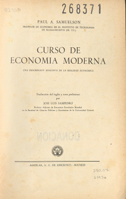 Curso de economía moderna: una descripción analítica de la realidad económica