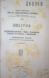 Delitos de apropiación indebida - daño - usurpación - lesiones personales - infanticidio