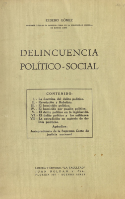 Delincuencia político-social