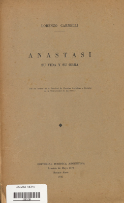 Anastasi : su vida y su obra