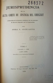 Jurisprudencia de la Alta Corte de Justicia del Uruguay