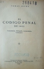 El Código Penal de 1922