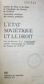 L'etat soviétique et le droit