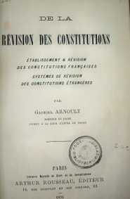 De la révision des Constitutions