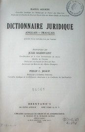 Dictionnaire juridique : anglais - français