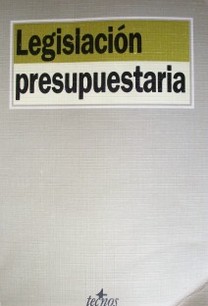 Legislación presupuestaria