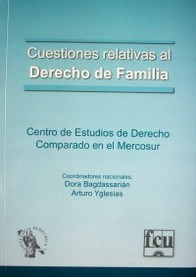 Cuestiones relativas al Derecho de Familia