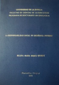 La responsabilidad social en enseñanza superior : un estudio de caso en instituciones de enseñanza superior en Belo Horizonte - Minas Gerais
