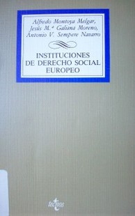 Instituciones de Derecho Social Europeo