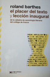 El placer del texto ; Lección inaugural