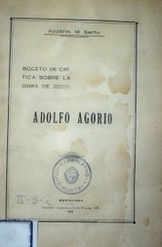 Boceto de crítica sobre la obra de Adolfo Agorio