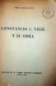 Constancio C. Vigil y su obra