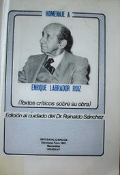 Homenaje a Enrique Labrador Ruiz : (textos críticos sobre su obra)