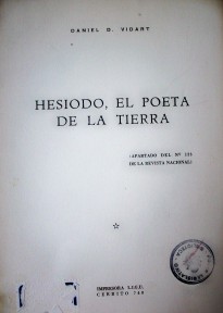 Hesiodo, el poeta de la tierra