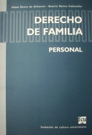 Derecho de familia personal