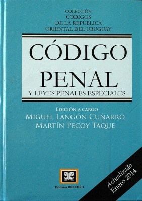 Código penal y leyes penales especiales