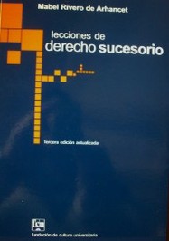 Lecciones de derecho sucesorio