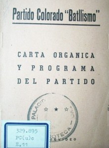 Carta orgánica y programa del Partido