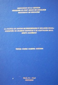 La política de cuotas en universidades e inclusión social : desempeño de alumnos cuotistas y su aceptación en el grupo académico