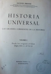 Historia Universal : las grandes corrientes de la historia