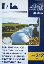 Suplementación de bovinos con grano húmedo de sorgo y fuentes proteicas sobre campo natural