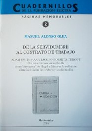 De la servidumbre al contrato de trabajo : Adam Smith y Ana Jacobo Roberto Turgot