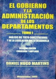 El Gobierno y la administración de los departamentos