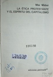 La ética protestante y el espíritu del capitalismo