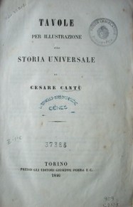 Tavole per illustrazione alla storia universale