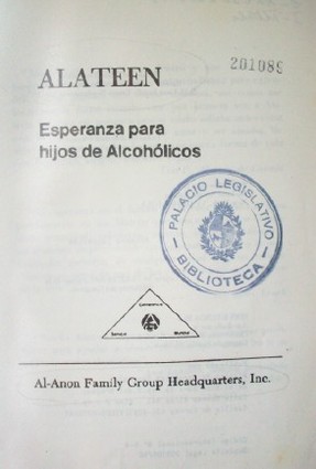 Alateen : esperanza para hijos de Alcohólicos