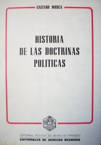 Historia de las doctrinas políticas