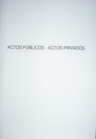 Actos públicos - Actos privados