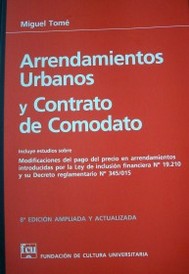 Arrendamientos urbanos y contrato de comodato