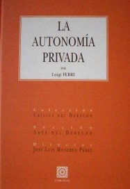 La autonomía privada