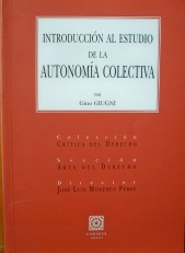 Introducción al estudio de la autonomía colectiva