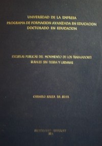 Escuelas públicas del movimiento de los trabajadores rurales sin tierra y urbanas : el impacto de la transición y adaptación de los alumnos en enseñanza fundamental, en el estado de Pernambuco, en los años de 2010 y 2011