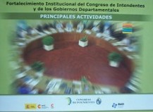 Principales actividades : Proyecto de Fortalecimiento del Congreso de Intendentes y de los Gobiernos Departamentales : fase II