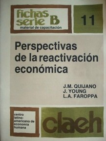 Perspectivas de la reactivación económica