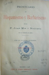 Prontuario de hispanismo y barbarismo