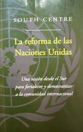 La Reforma de las Naciones Unidas : una visión desde el Sur para fortalecer y democratizar a la comunidad