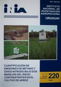 Cuantificación de emisiones de metano y óxido nitroso bajo dos manejos del riego contrastantes en el cultivo de arroz