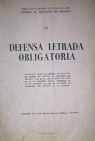 Defensa letrada obligatoria