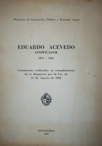 Eduardo Acevedo : codificador : 1815 - 1863