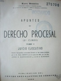 Derecho procesal (2º curso) : juicio ejecutivo